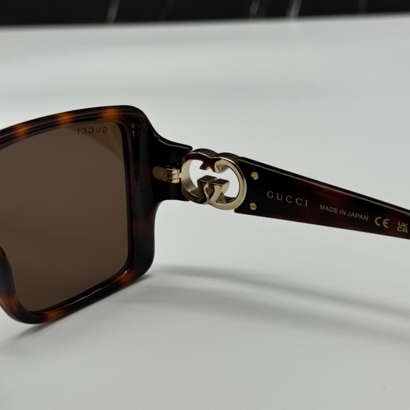 NEW GUCCI GG1692S 002 HAVANA BROWN SQUARE WOMEN GUCCI SUNGLASSES - Picture 9 of 11